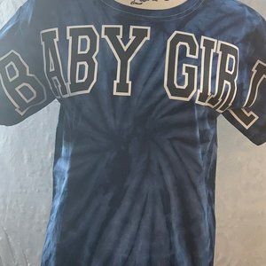 "baby girl" tie dyed shirt